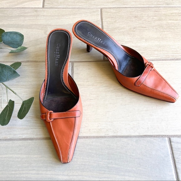 *Fits small* Cole Haan City Belted Leather Mules - Picture 4 of 7